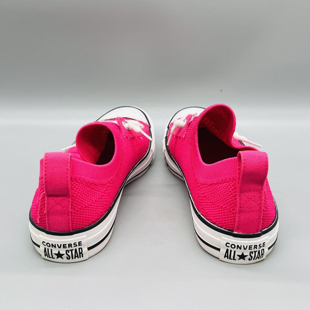 Converse Shoes Women 8.5 Pink Knit Chuck Taylor All Star Low Top Sneaker Walking - Picture 6 of 11